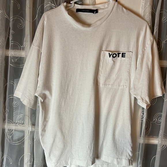 J Brand VOTE T-Shirt Short Sleeves Tee Women Size Small - Picture 4 of 8